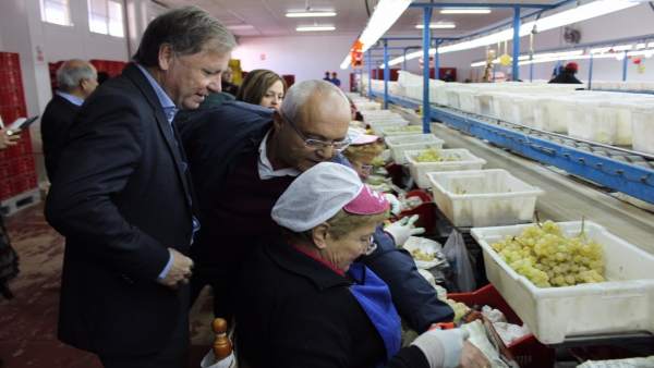 Juan Carlos Moragues visita la Cooperativa Agrícola Monforte del Cid Juan Carlos Moragues visita la Cooperativa Agrícola Monforte del Cid