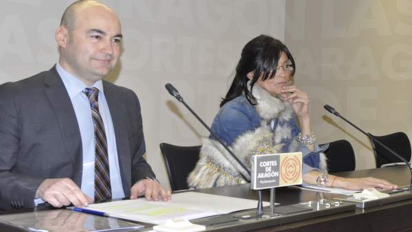 Los diputados del PP María José Ferrando y Fernando Galve. Los diputados del PP María José Ferrando y Fernando Galve.