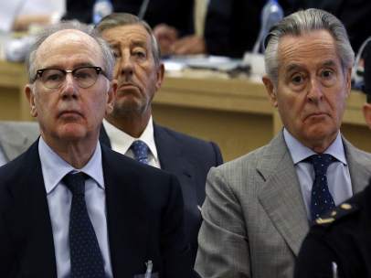 Rodrigo Rato y Miguel Blesa en el juicio por las tarjetas black