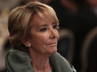 Esperanza Aguirre en un desayuno informativo
