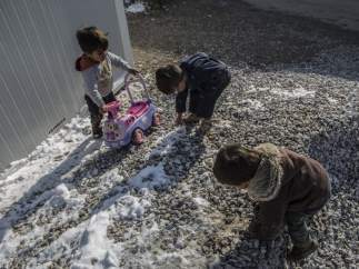 Niños refugiados en Grecia