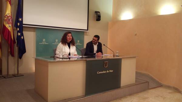 Costa y Vidal en la rueda de prensa tras el Consell de Govern Costa y Vidal en la rueda de prensa tras el Consell de Govern