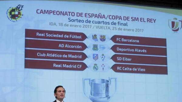 Sorteo de cuartos Copa del Rey: Real-Barcelona, Alcorcón-Alavés ... Sorteo de cuartos Copa del Rey: Real-Barcelona, Alcorcón-Alavés ...
