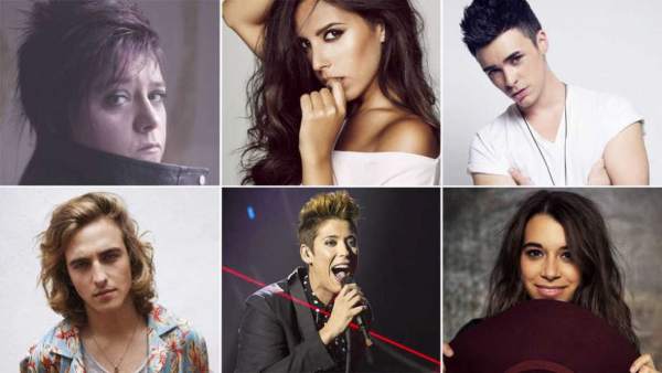 Los seis concursantes de Eurovisión Los seis concursantes de Eurovisión