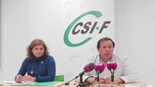 Responsables de CSIF en rueda de prensa Responsables de CSIF en rueda de prensa