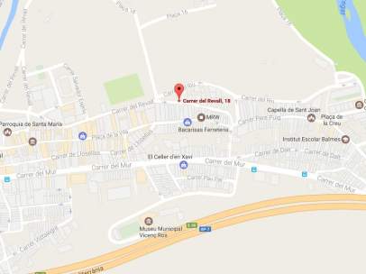 Lugar del incendio en Martorell