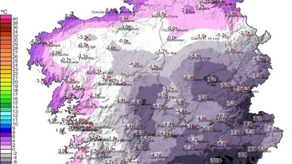 Temperaturas bajas en Galicia Temperaturas bajas en Galicia