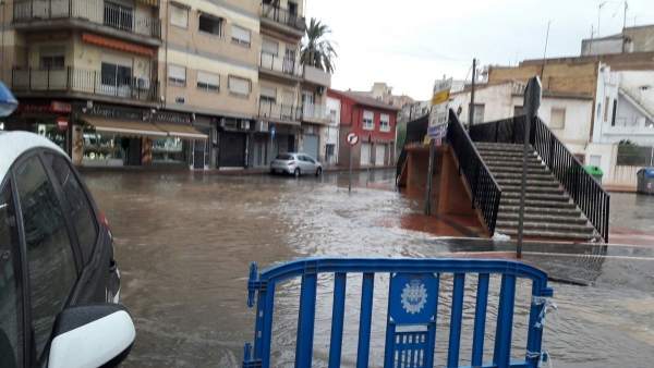 Rambla de Espinardo cortada, lluvias, temporal Rambla de Espinardo cortada, lluvias, temporal