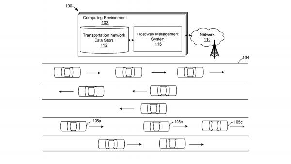 La nueva patente de Amazon sobre autopistas reversibles La nueva patente de Amazon sobre autopistas reversibles