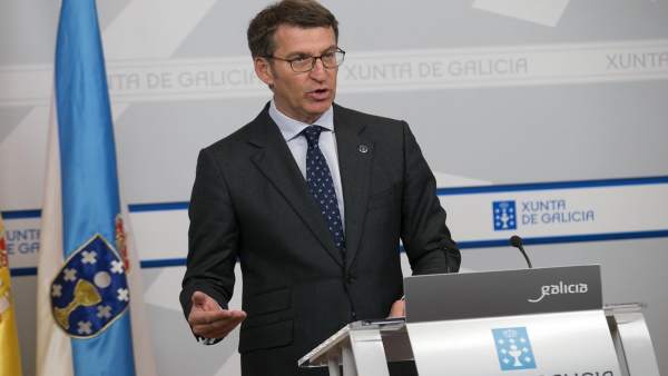 El presidente de la Xunta, Alberto Núñez Feijóo, tras el Consello El presidente de la Xunta, Alberto Núñez Feijóo, tras el Consello