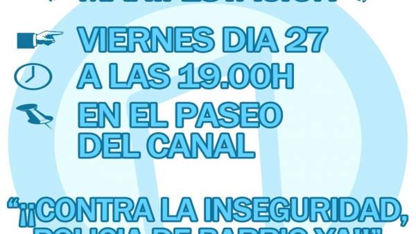 Cartel de la manifestación. Cartel de la manifestación.