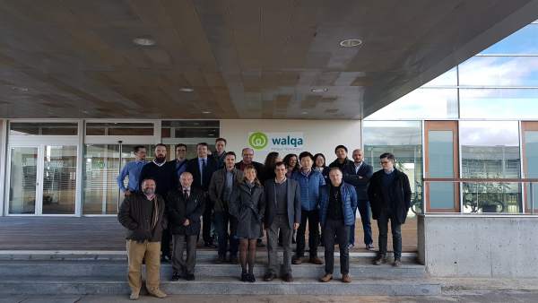 Expertos que participan en este proyecto europeo, en su visita a Walqa Expertos que participan en este proyecto europeo, en su visita a Walqa