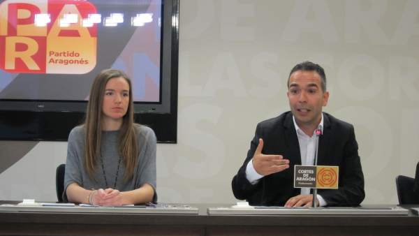 Los diputados del PAR, Lucía Guillén y Jesús Guerrero Los diputados del PAR, Lucía Guillén y Jesús Guerrero