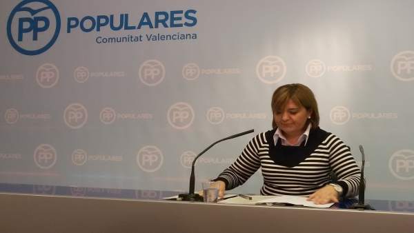 Isabel Bonig durante la rueda de prensa Isabel Bonig durante la rueda de prensa