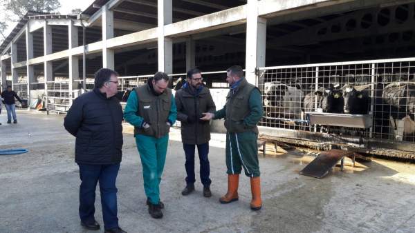 Visita de socialistas a Mazaricos (A Coruña) sobre el lácteo. Visita de socialistas a Mazaricos (A Coruña) sobre el lácteo.