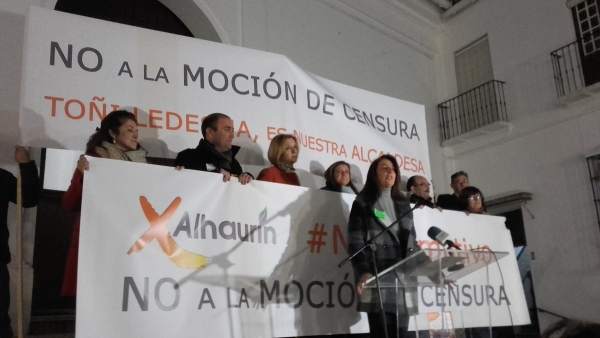 Moción de censura alhaurín el grande ledesma pancarta Moción de censura alhaurín el grande ledesma pancarta