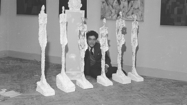 Alberto Giacometti and his sculptures at the Venice Biennale, 1956
Alberto Giacometti and his sculptures at the Venice Biennale, 1956