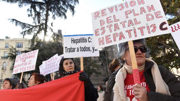 Protesta para pedir tratamiento a los pacientes de hepatitis C Protesta para pedir tratamiento a los pacientes de hepatitis C