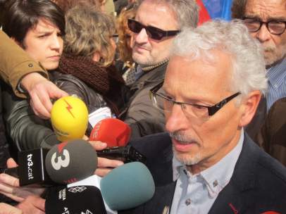 El juez Santi Vidal en una manifestación para apoyarle tras la suspensión CGPJ.