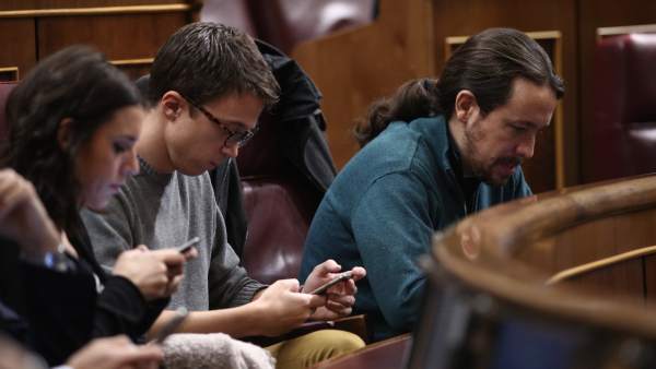 Irene Montero, Íñigo Errejón y Pablo Iglesias Irene Montero, Íñigo Errejón y Pablo Iglesias