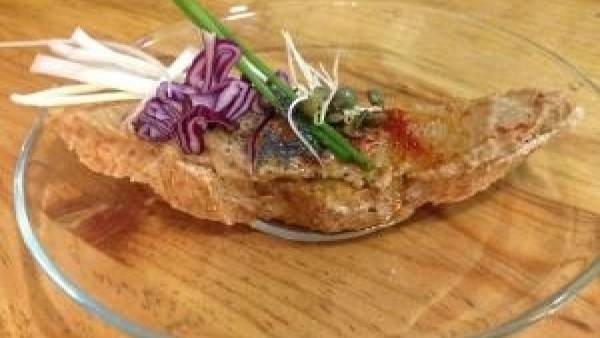 Una de las tapas veganas Una de las tapas veganas