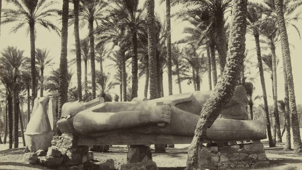 Antonio Beato (1834-1906), Statue of Ramses II at Memphis, Egypt, ca. 1880-1890
Antonio Beato (1834-1906), Statue of Ramses II at Memphis, Egypt, ca. 1880-1890