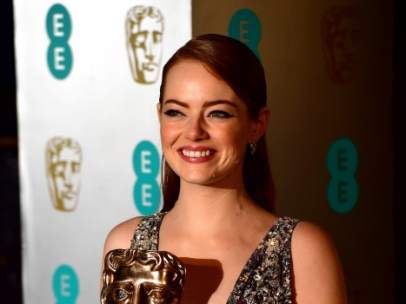 Emma Stone, con su Bafta.