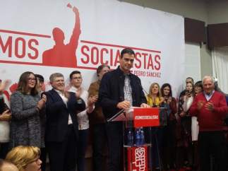 Pedro Sánchez, en el acto en Calasparra (Murcia)