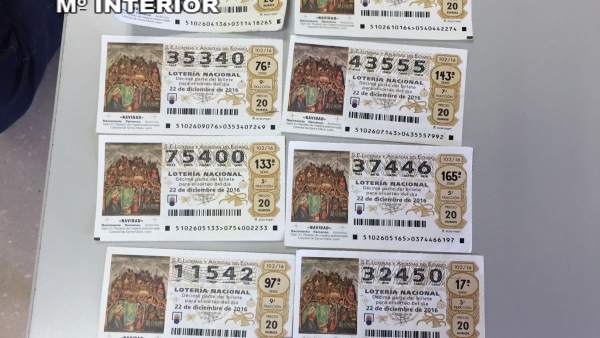 Décimos de lotería robados y recuperados Décimos de lotería robados y recuperados