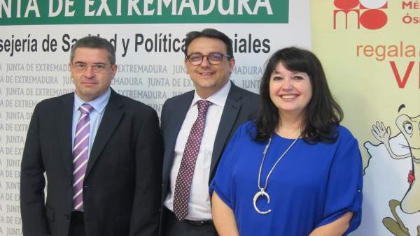 Vergeles, Carrasco y López, tras la rueda de prensa Vergeles, Carrasco y López, tras la rueda de prensa
