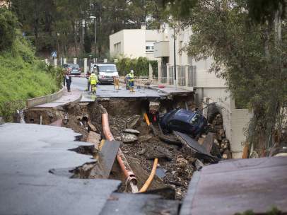 Tromba de agua en Málaga