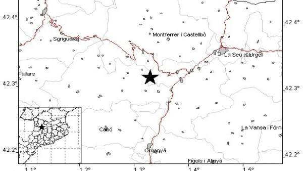 Epicentro del seísmo ocurrido en La Seu d'Urgell Epicentro del seísmo ocurrido en La Seu d'Urgell