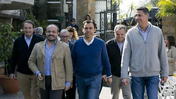 Alejandro Fernández, Fernando Martínez-Maillo y Xavier García Albiol (PP) Alejandro Fernández, Fernando Martínez-Maillo y Xavier García Albiol (PP)
