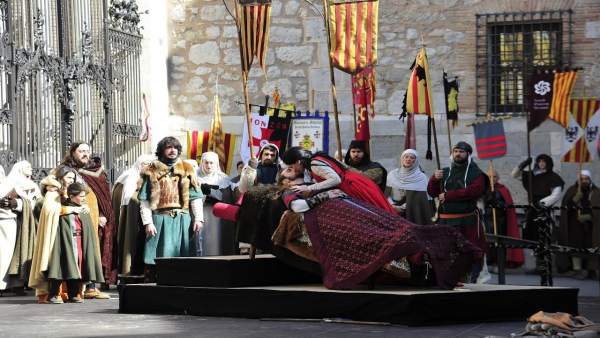 Final de la recreación de la Leyenda de los Amantes en Teruel. Final de la recreación de la Leyenda de los Amantes en Teruel.