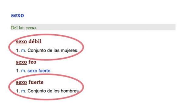 Sexismo en la RAE: cuando la Academia define "sexo débil" como "conjunto de mujeres" Sexismo en la RAE: cuando la Academia define "sexo débil" como "conjunto de mujeres"