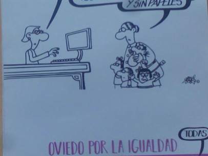 Viñeta de Forges en el programa del Dia de la Mujer