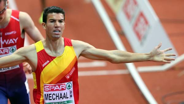 Mechaal, campeón de Europa en 3.000 metros. Mechaal, campeón de Europa en 3.000 metros.