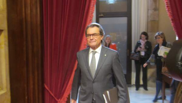 Artur Mas, en el Parlament. Artur Mas, en el Parlament.