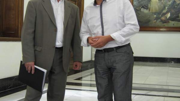 Pedro Santisteve y Juan Antonio Sánchez Quero, este viernes en la DPZ Pedro Santisteve y Juan Antonio Sánchez Quero, este viernes en la DPZ