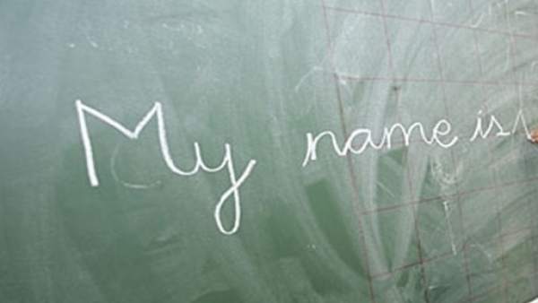 Pizarra escrita en inglés Pizarra escrita en inglés