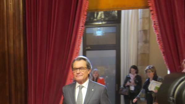 Artur Mas, en el Parlament. Artur Mas, en el Parlament.