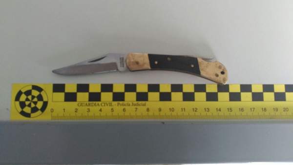 Navaja supuestamente utilizada en un apuñalamiento en Vejer Navaja supuestamente utilizada en un apuñalamiento en Vejer