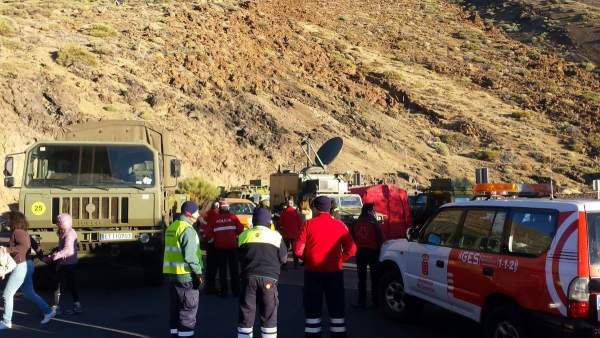 Centenar de personas han pasado la noche en el refugio del Teide Centenar de personas han pasado la noche en el refugio del Teide