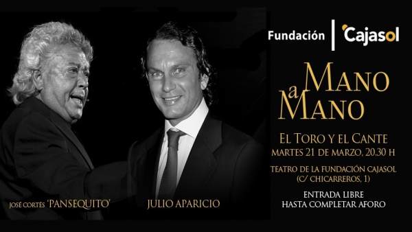 Panseguito y Julio Aparicio, mano a mano en Fundación Cajasol Panseguito y Julio Aparicio, mano a mano en Fundación Cajasol