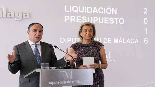 Elías Bendodo presidente diputación málaga con kika caracuel economía presupuest Elías Bendodo presidente diputación málaga con kika caracuel economía presupuest