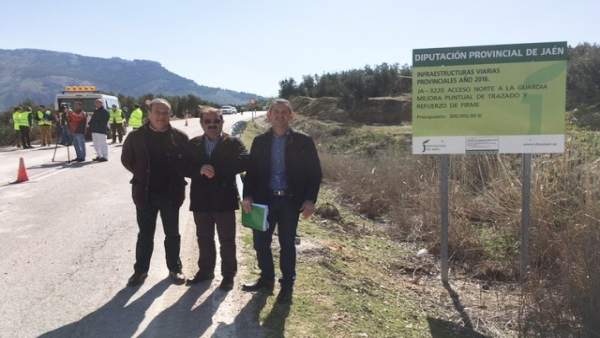 Visita a las obras en el acceso a La Guardia Visita a las obras en el acceso a La Guardia