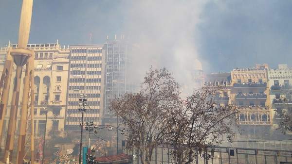 El disparo ha gustado al público por su colorido y contundencia El disparo ha gustado al público por su colorido y contundencia