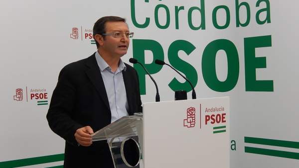 Manuel Aguilar en la sede del PSOE Manuel Aguilar en la sede del PSOE