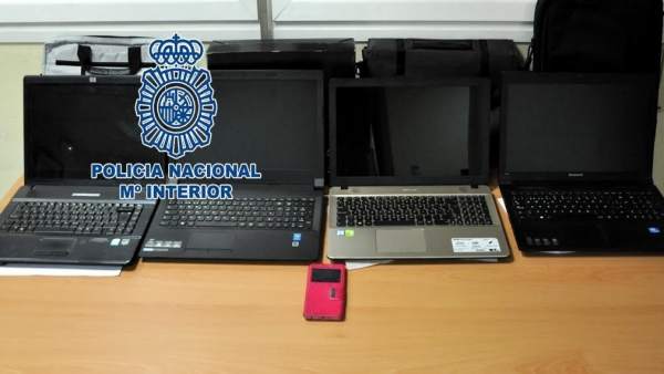 Material recuperado por la Policía Material recuperado por la Policía