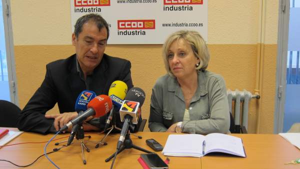 Chema Fernando y Ana Sánchez, de CC.OO. Aragón Chema Fernando y Ana Sánchez, de CC.OO. Aragón